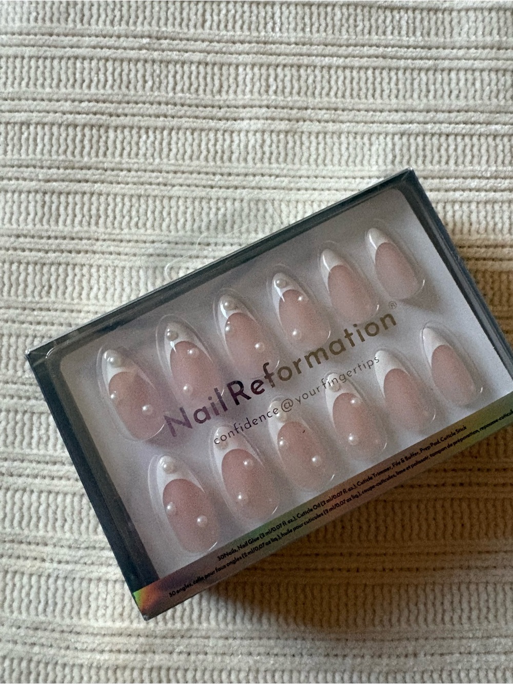 Nail Reformation Classic Pink French Pearl Accent Press-On Nails